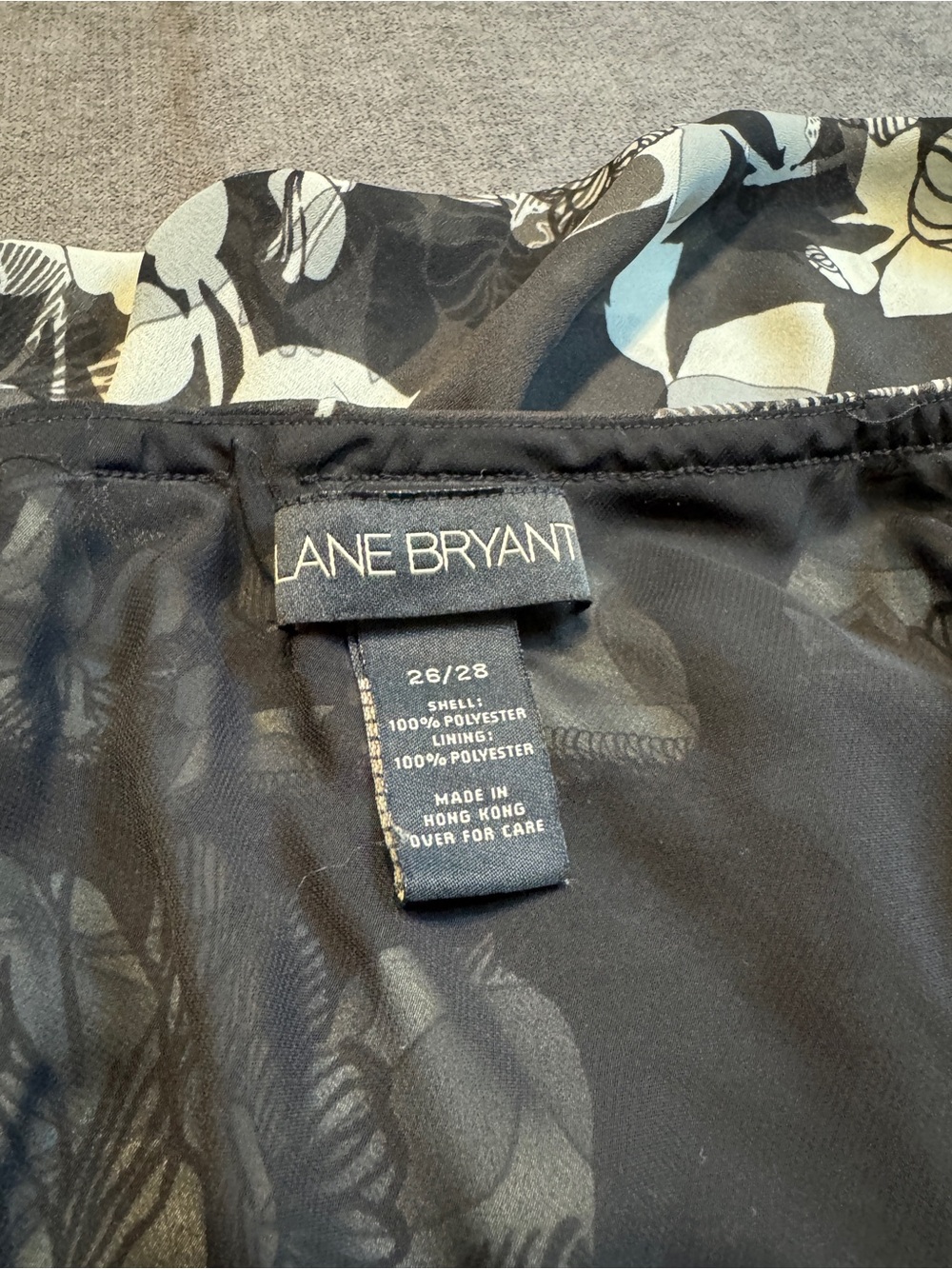 Lane Bryant black floral asymmetrical skirt size 26/28 - Picture 2 of 3